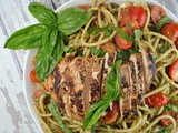 Balsamic Chicken with Pesto Caprese Pasta