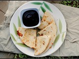 Bbq Chicken and Cheese Quesadilla {crock pot}