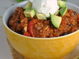 Black Bean Quinoa Pumpkin Chili + Weekly Menu