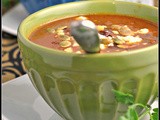 Black Bean Soup with Roasted Poblano Chilies