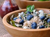 Blueberry Arugula Salad with Brown Rice + Weekly Menu