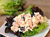 Blueberry Chicken Salad Lettuce Cups
