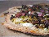 Brussels Sprouts, Bacon, and Goat Cheese Pizza