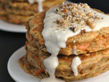 Carrot Cake Pancakes with Cream Cheese Glaze + Weekly Menu