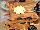 Cherry Almond Muffin Waffles + Weekly Menu