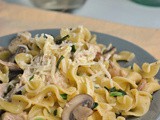 Chicken and Mushrooms in Garlic White Wine Sauce + Weekly Menu