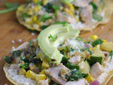 Chicken Summer Vegetable Tostadas + Weekly Menu