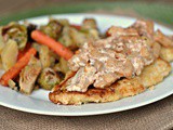 Chicken with Cinnamon-Apple Goat Cheese