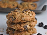 Chocolate-Cherry Oatmeal Cookies + Weekly Menu