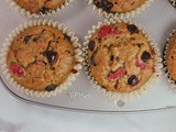 Chocolate Chip Raspberry Banana Muffins + Weekly Menu