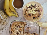 Chunky Monkey Banana Baked Oatmeal + Weekly Menu
