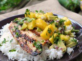 Cilantro-Lime Grilled Chicken with Mango-Avocado Salsa + Weekly Menu