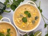 Creamy Roasted Poblano and Corn Chowder