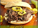 Crock Pot Tangy Italian Beef Sandwiches + Weekly Menu