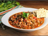 Crockpot Wheat Berry and Turkey Sausage Minestrone + Weekly Menu