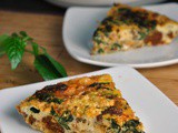 Crustless Quiche with Spinach, Onion, and Chorizo