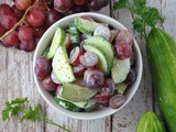 Cucumber Grape Salad with Poppyseed Dressing + Weekly Menu