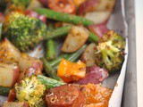 Easy Sheet Pan Cajun Sausage and Veggies {Whole30} + Weekly Menu