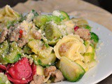 Easy Tortellini with Sausage and Brussels Sprouts