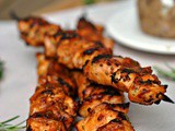 Garlic-Mustard Glazed Chicken Skewers + Weekly Menu