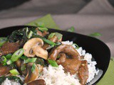 Ginger Beef, Mushroom, and Kale Stir-Fry