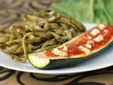 Goat Cheese and Marinara-Stuffed Zucchini + Weekly Menu