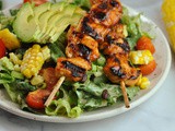 Grilled bbq Chicken Skewer Salad