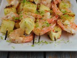 Grilled Coconut and Pineapple Sweet Chili Shrimp