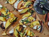 Grilled Peach Caprese Naan Pizza + Weekly Menu