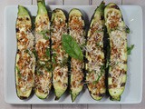 Grilled Zucchini Goat Cheese Boats + Weekly Menu