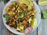 Ground Turkey Skillet with Zucchini, Corn, Black Beans, and Tomato + Weekly Menu