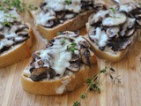 Gruyere Mushroom Toasts with Mustard and Thyme