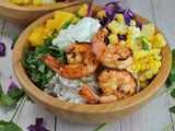 Hawaiian Shrimp Taco Bowls + Weekly Menu