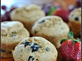Healthy Whole Wheat Blueberry Muffins + Weekly Menu