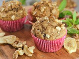 Honey Cinnamon Walnut Banana Muffins