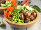 Honey Hoisin Glazed Turkey Meatball Power Bowls