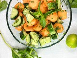 Honey-Lime Cucumber and Melon Salad