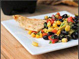 Meatless Monday: Black Bean Salsa with Corn, Red Peppers, Avocado and Lime-Cilantro Vinaigrette