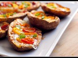 Meatless Monday & Money Matters: Baked Potato Skins Veggie Pizzas