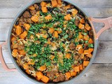 Mexican Chorizo, Sweet Potato and Black Bean Rice Skillet + Weekly Menu