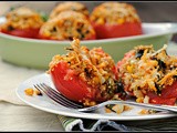 Money Matters: Baked Tomatoes with Quinoa, Corn, and Green Chiles