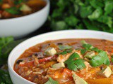 One Pot Chicken and Rice Fajita Soup