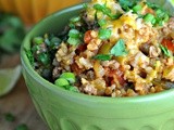 One Pot Spicy Taco Rice Skillet + Weekly Menu