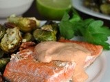 Pan Seared Salmon with Creamy Sriracha