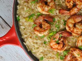 Parmesan Risotto with Roasted Shrimp + Weekly Menu