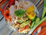 Peanut Chicken Spring Roll Bowls