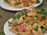 Peanut Sesame Noodles with Chicken and Veggies