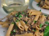 Penne with Mushrooms and Turkey Sausage