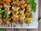 Pesto Steak and Chicken Kebabs