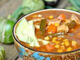 Poblano Corn Chicken Tortilla Soup